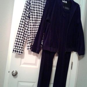 Velour  sports set w two jackets